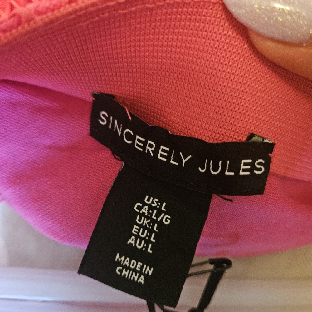 Sincerely Jules Pink Fishnet Skirt Set - Picture 5 of 7